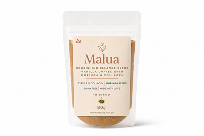 Malua Balance Blend Coffee | Vanilla Coffee with Moringa & Collagen - Medium Roast