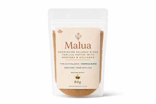 Malua Balance Blend Coffee | Vanilla Coffee with Moringa & Collagen - Medium Roast