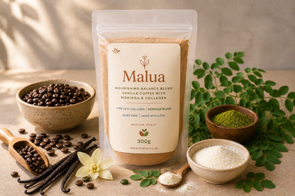 Malua Balance Blend Coffee | Vanilla Coffee with Moringa & Collagen - Medium Roast