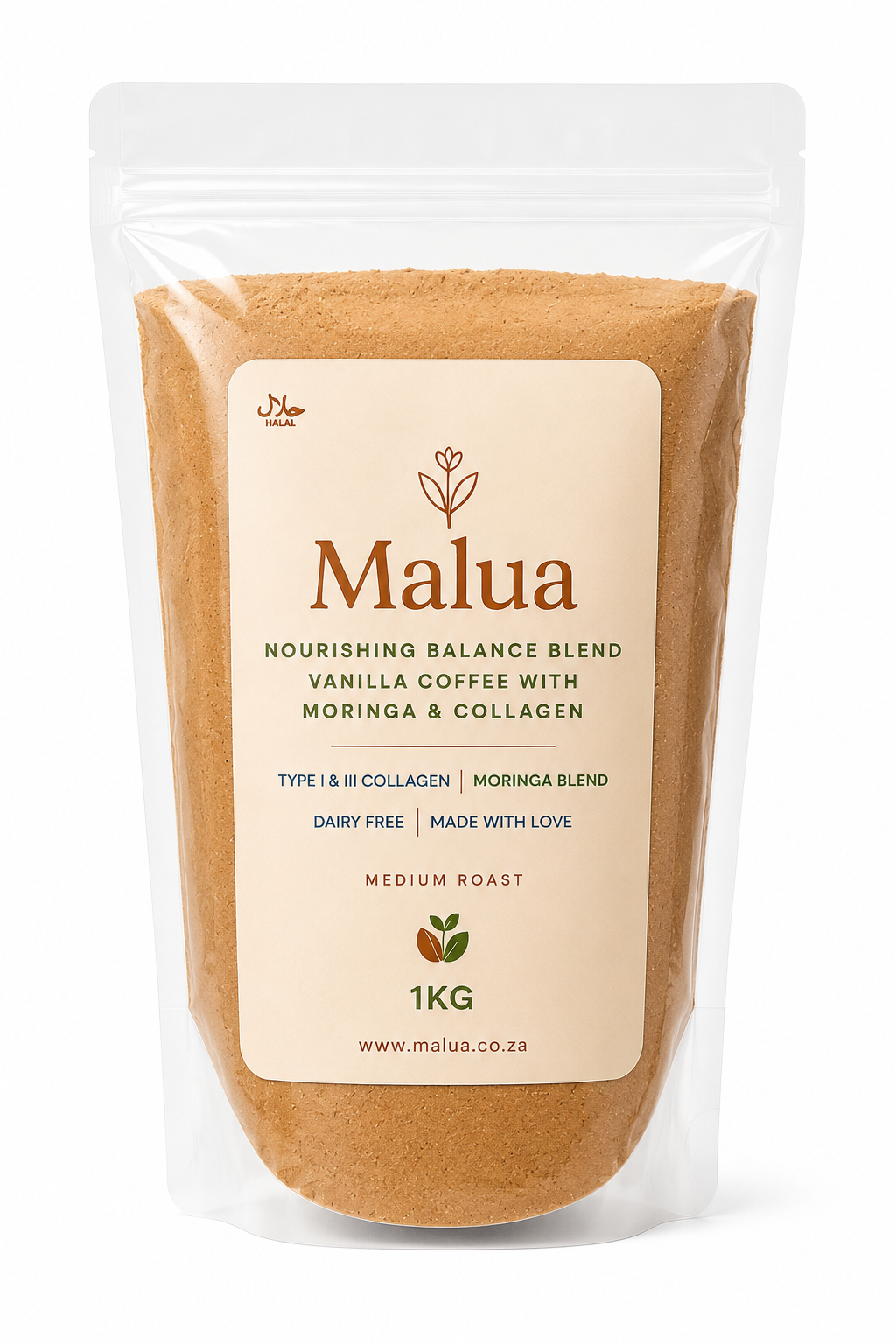 Malua Balance Blend Coffee | Vanilla Coffee with Moringa & Collagen - Medium Roast