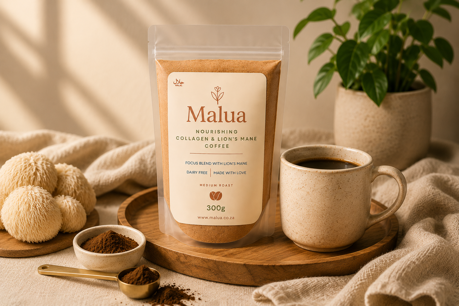 Malua Lions Mane and Collagen Coffee