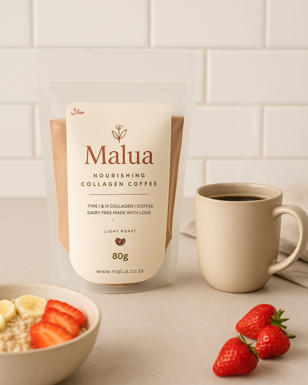 Malua Collagen Coffee – Light Roast with (Type I & III Collagen)